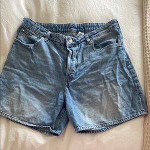 Curvy Fit Bermudan High Denim Shorts